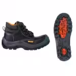 bota de seguridad industrial warrior rubber acorazado negro