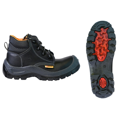 bota de seguridad industrial warrior rubber acorazado negro