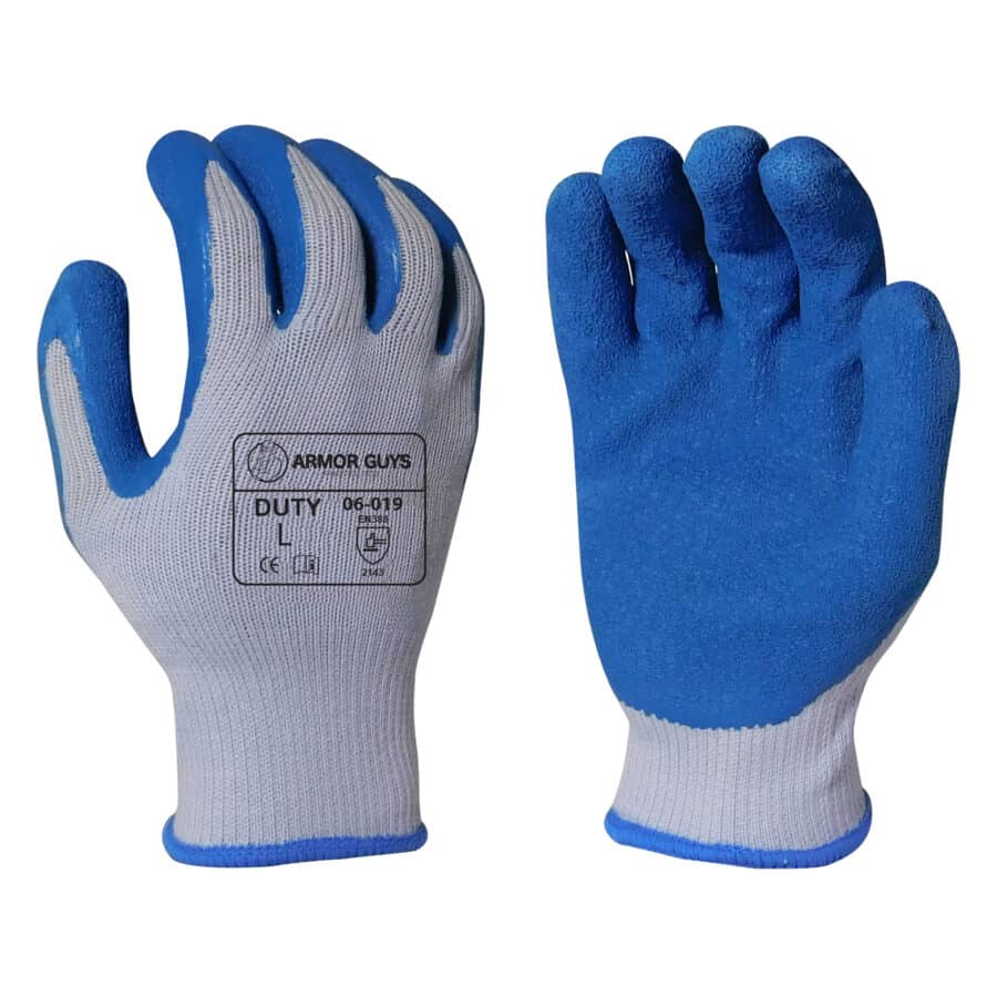Guante Dutylátex rugoso azul