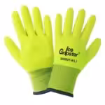 guantes aislantes térmicos alta visibilidad con palma recubierta y dorso en tres cuartos