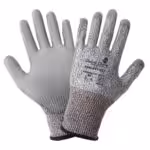 guantes de hppe recubierto de poliuretano en la palma resistentes al corte