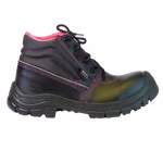 bota de seguridad industrial micropiel negro fucsia