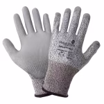 guantes de hppe recubierto de poliuretano en la palma resistentes al corte